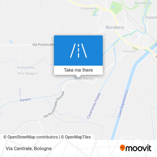 Via Centrale map