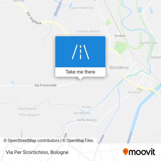 Via Per Scortichino map