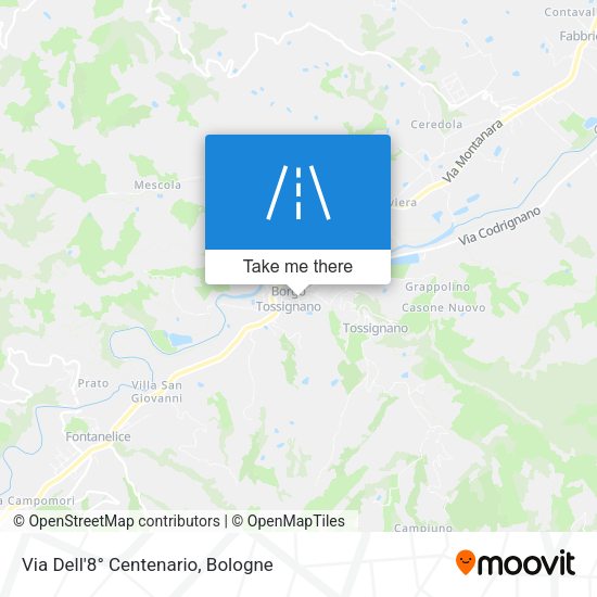 Via Dell'8° Centenario map