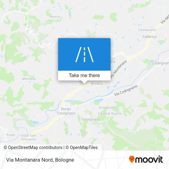 Via Montanara Nord map