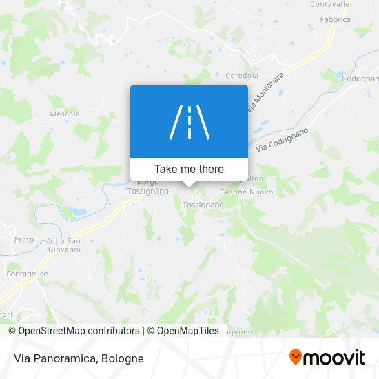Via Panoramica map