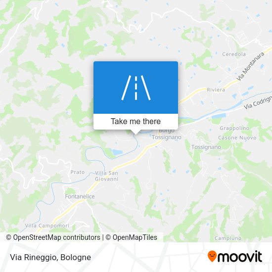 Via Rineggio map