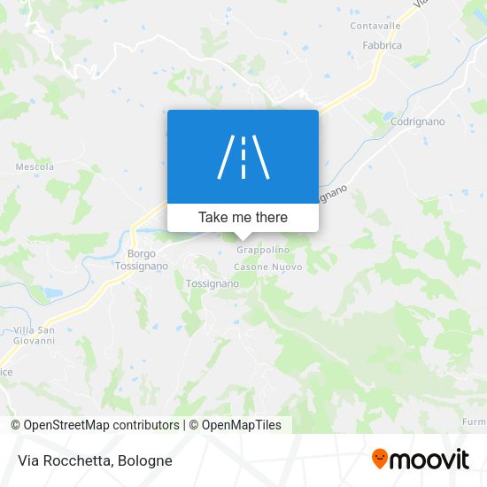 Via Rocchetta map