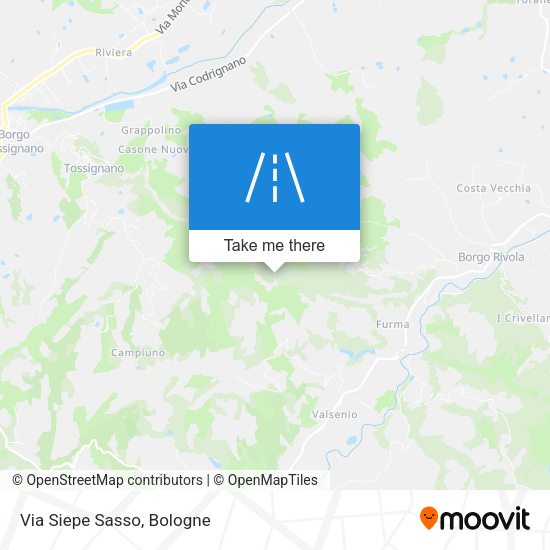 Via Siepe Sasso map