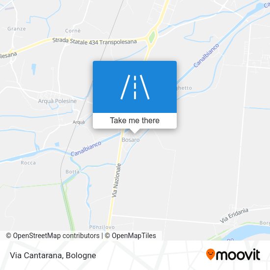 Via Cantarana map