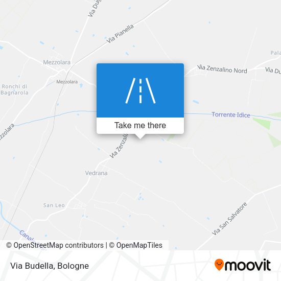 Via Budella map
