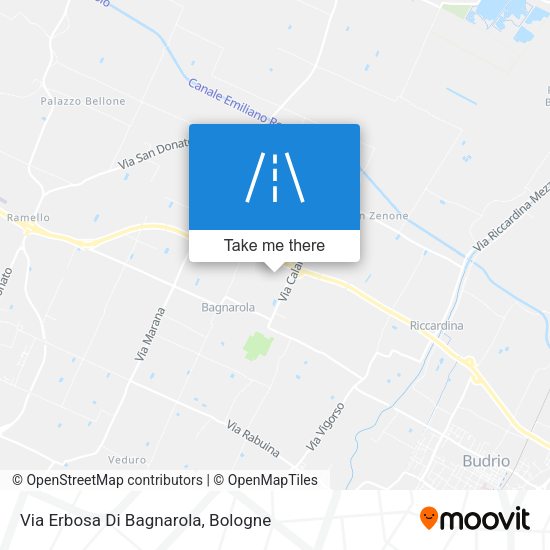 Via Erbosa Di Bagnarola map
