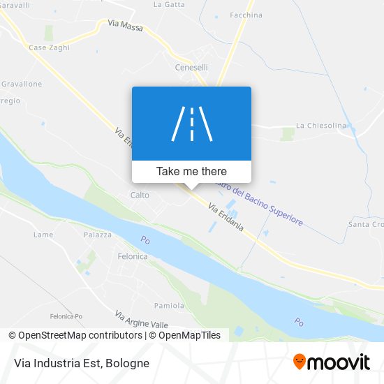 Via Industria Est map