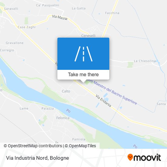 Via Industria Nord map