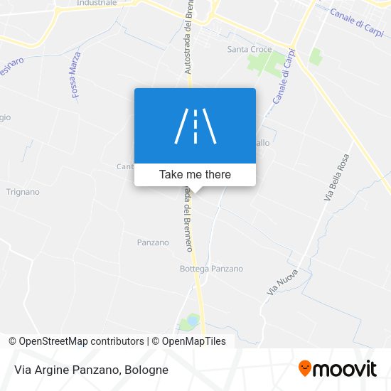 Via Argine Panzano map