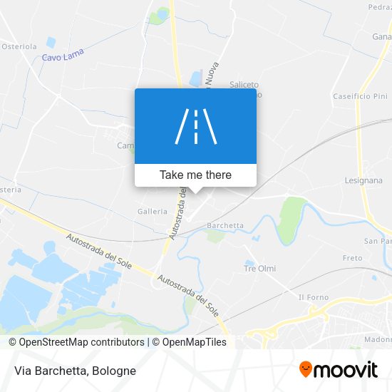 Via Barchetta map