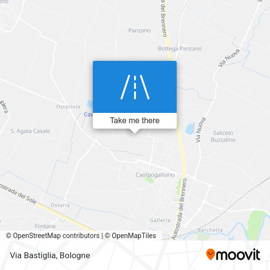 Via Bastiglia map