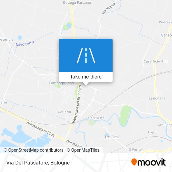 Via Del Passatore map