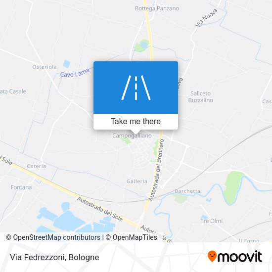 Via Fedrezzoni map