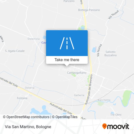 Via San Martino map