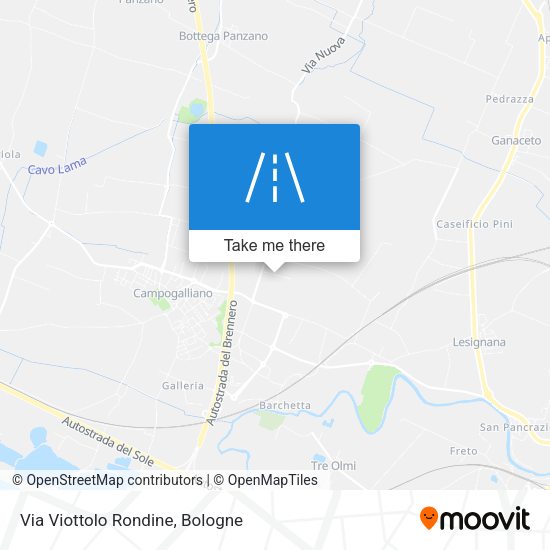 Via Viottolo Rondine map