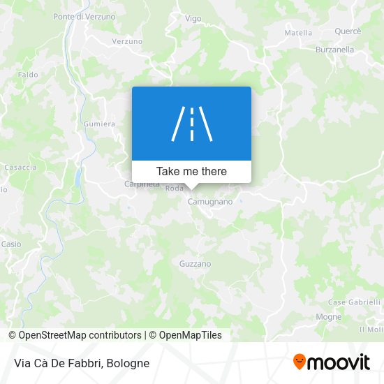 Via Cà De Fabbri map