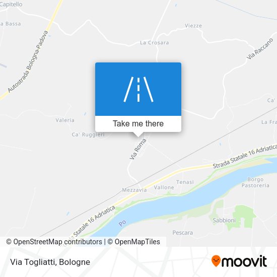 Via Togliatti map