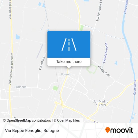 Via Beppe Fenoglio map