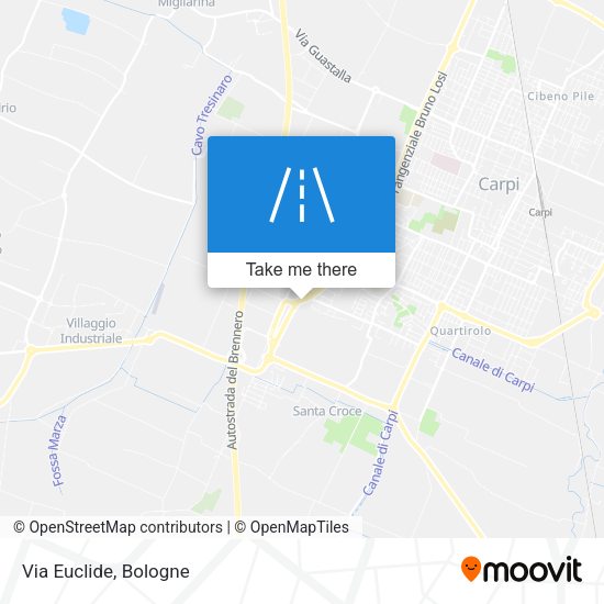 Via Euclide map