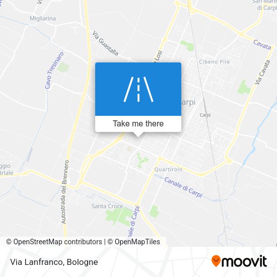 Via Lanfranco map