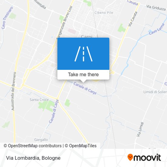 Via Lombardia map