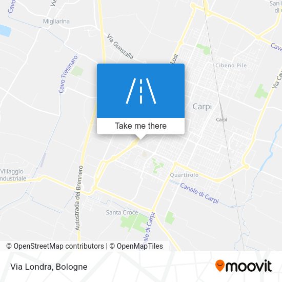 Via Londra map