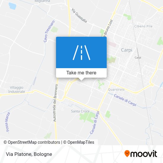 Via Platone map