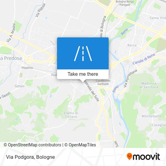 Via Podgora map