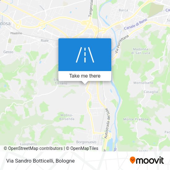 Via Sandro Botticelli map