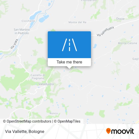 Via Vallette map