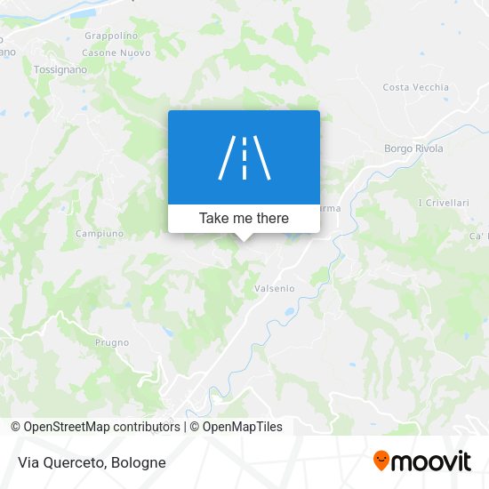 Via Querceto map