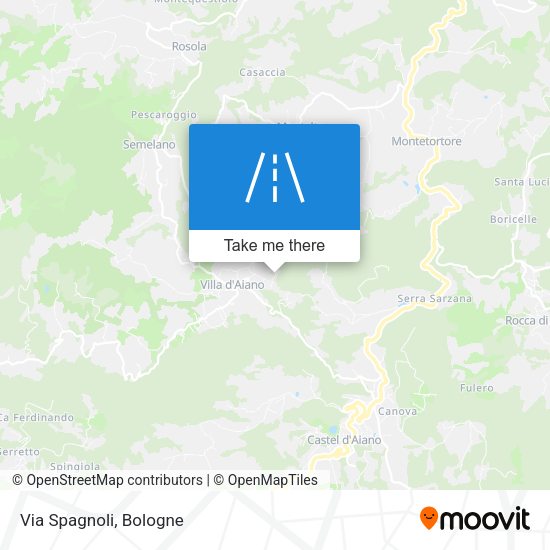 Via Spagnoli map