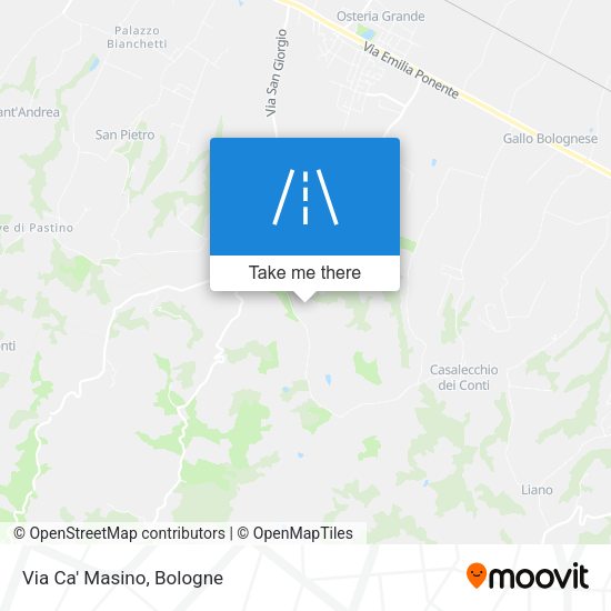 Via Ca' Masino map