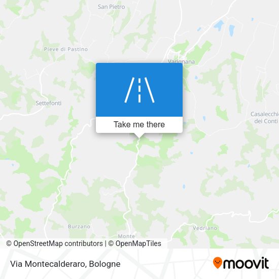 Via Montecalderaro map