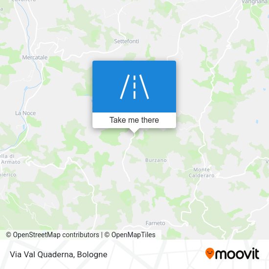 Via Val Quaderna map