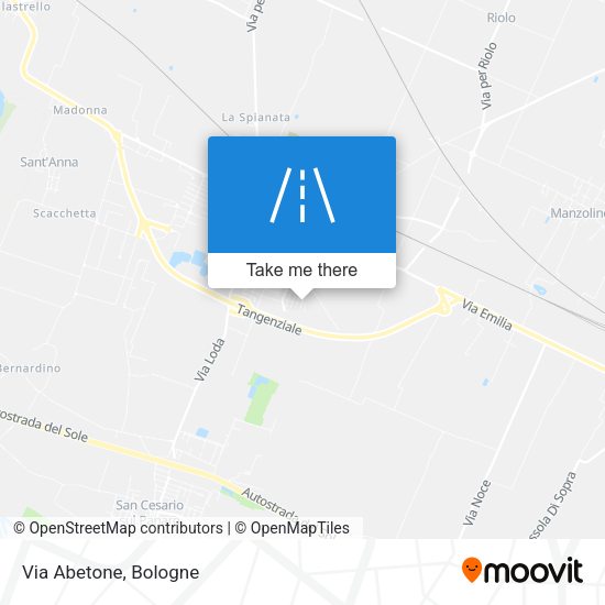 Via Abetone map