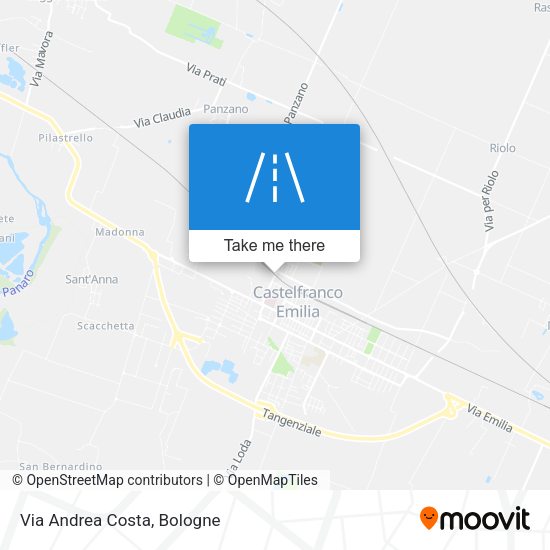 Via Andrea Costa map