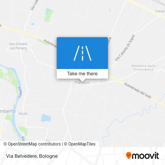 Via Belvedere map