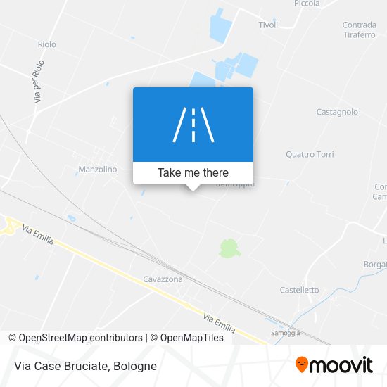 Via Case Bruciate map