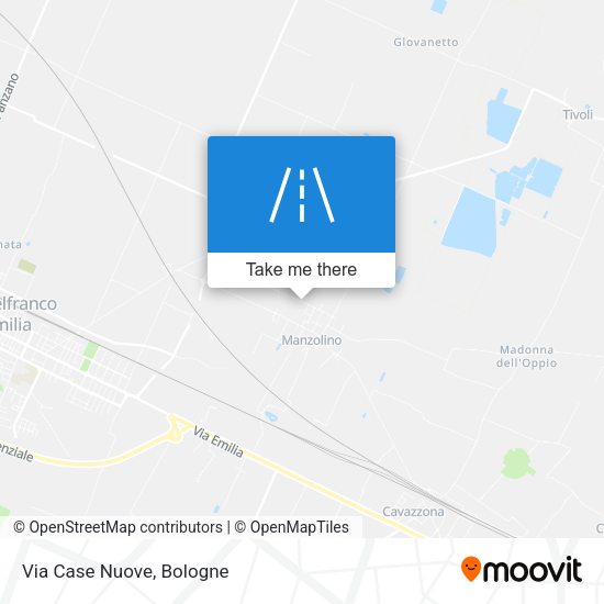Via Case Nuove map