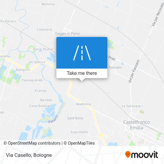 Via Casello map