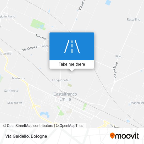 Via Gaidello map