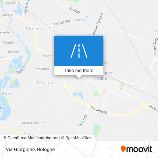 Via Giorgione map
