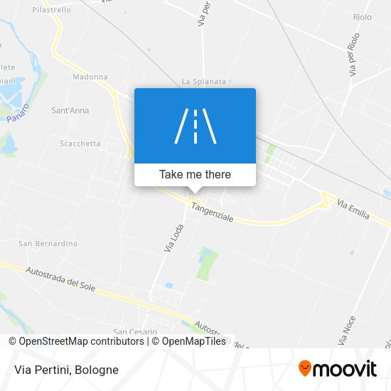 Via Pertini map