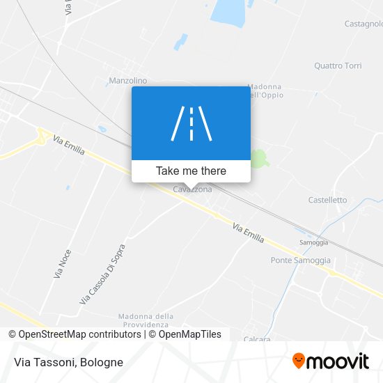 Via Tassoni map