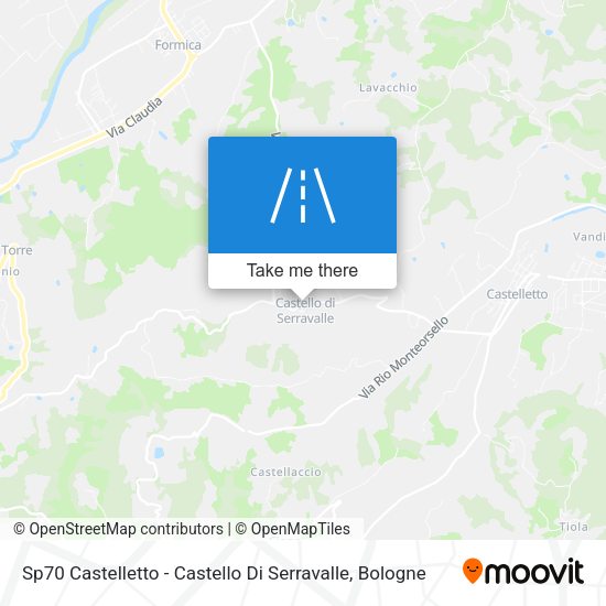 Sp70 Castelletto - Castello Di Serravalle map