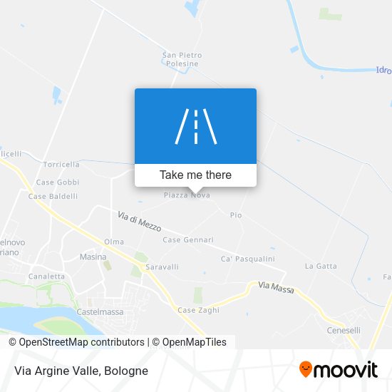 Via Argine Valle map