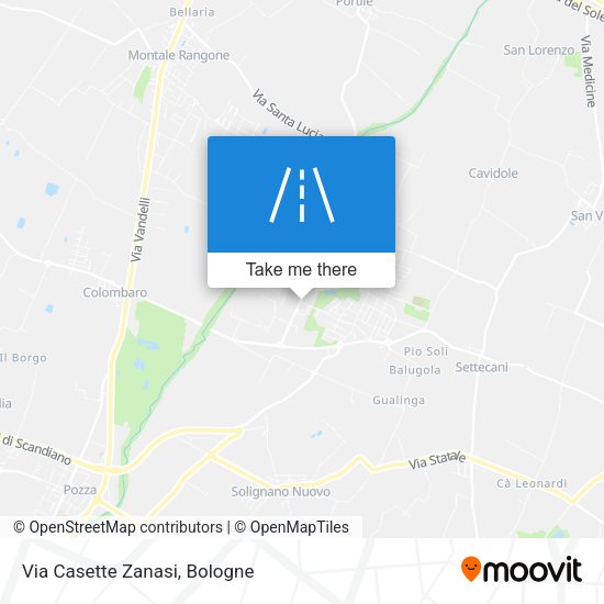Via Casette Zanasi map