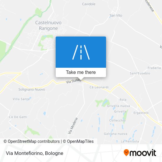 Via Montefiorino map